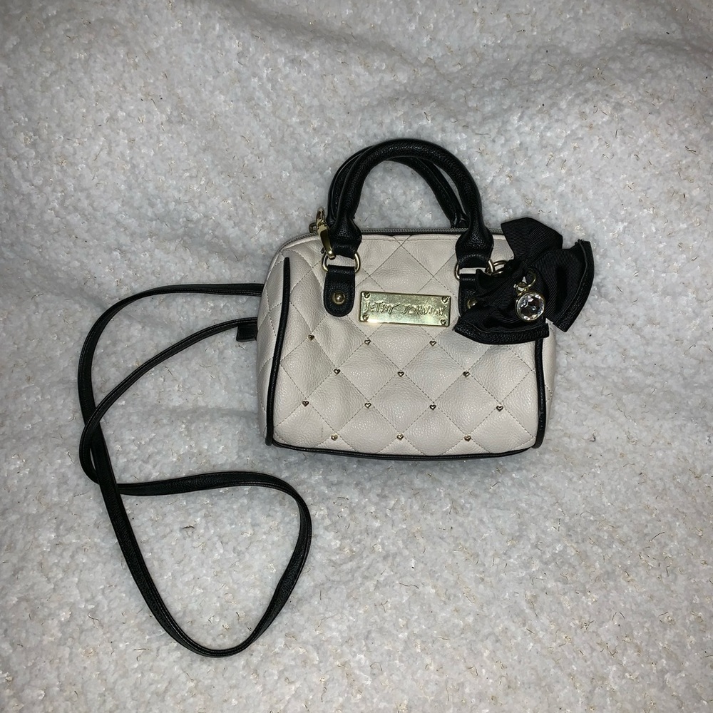 Betsey Johnson Small Speedy B&W Purse